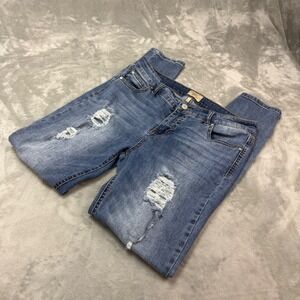 Celebrity‎ Pink Jeans Women Distressed Skinny Blue Juniors Size 11/30 (31x29)
